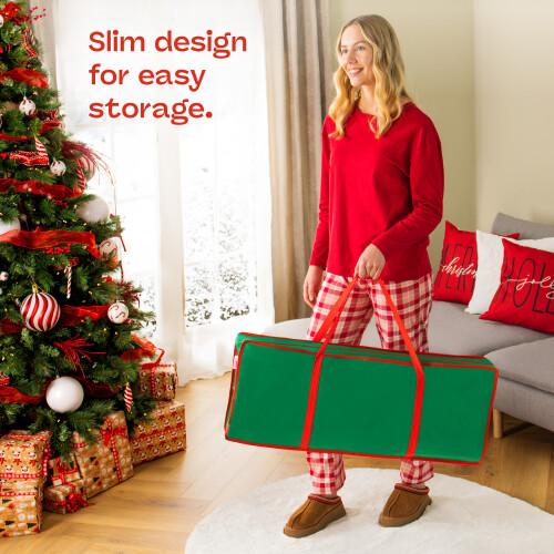LIVIVO Xmas Rectangular Gift Wrap & Baubles Storage Bag 1