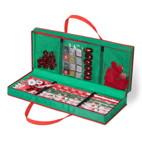 LIVIVO Xmas Rectangular Gift Wrap & Baubles Storage Bag