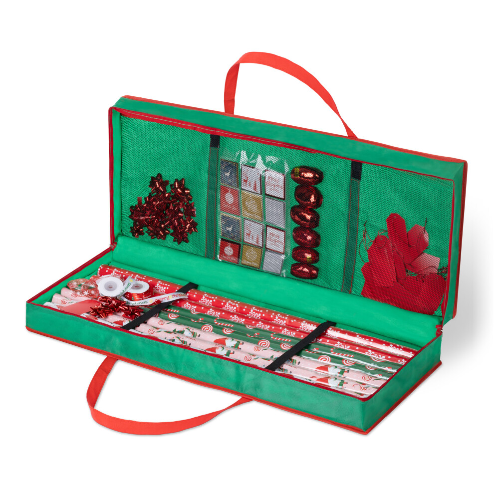 Xmas Rectangular Gift Wrap & Baubles Storage Bag