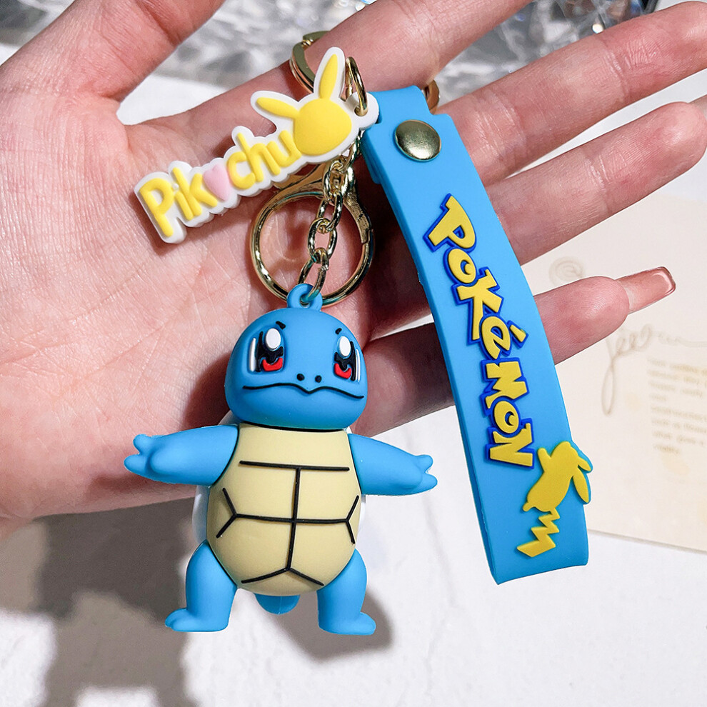 (Squirtle) 2024 Pokmon Keychain Set Pikachu Psyduck Squirtle Silicone Adorable Charms