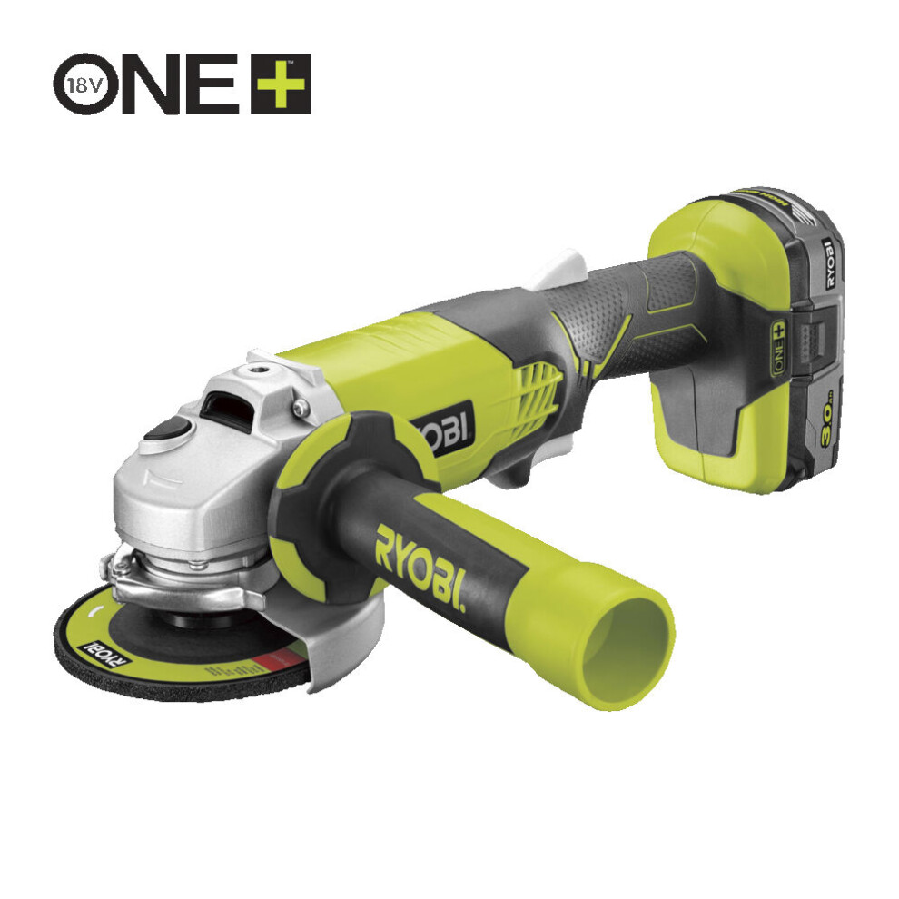 Ryobi 18V Li-ion One+ 115mm Cordless Angle grinder Kit - R18AG-130S