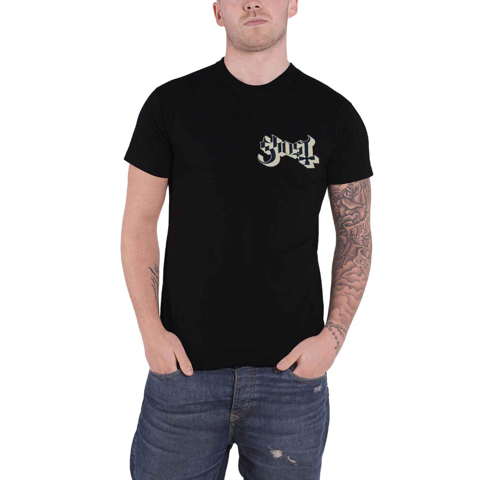 (XXL, Black) Ghost Dance Macabre Backprint T Shirt
