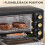 Homcom HOMCOM Mini Oven 16L Countertop Oven w/ Adjustable Temp Timer 1400W, Black 3