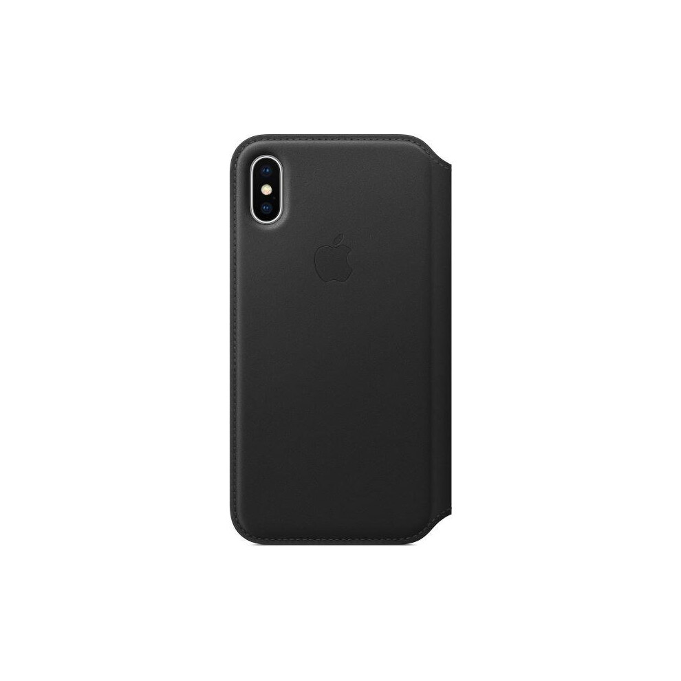 Official Apple iPhone X / XS Leather Folio Case Black