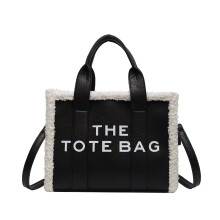 (Black) 2024 New Trend Fashion Tote Tote Bag Niche Design Letter Shoulder Bag