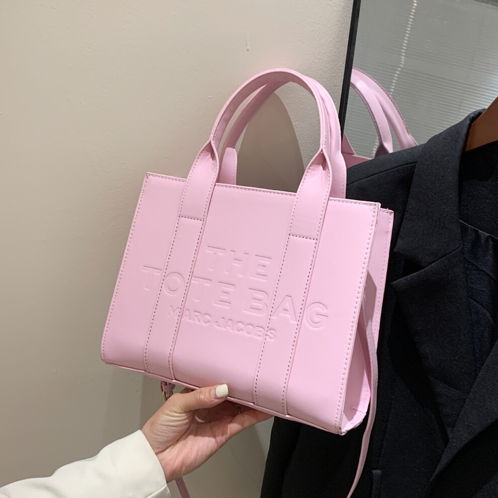 (Pink) 2024 Spring and Summer Light Luxury Tote Women's Bag Fashion Hundred Handheld Single Shoulder Crossbody Ladies Bag