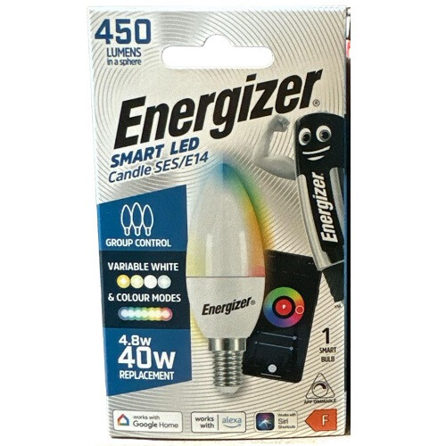 Energizer Energizer smart e14 candle, 4.8w 470lm  pack of 2 2