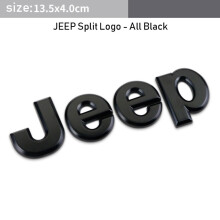(black) Jeep Car Metal Chrome Emblem Badge Decal Sticker Black or Silver 13.5cm