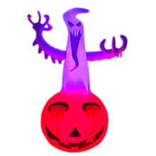 Halloween Inflatables Inflatable Ghost Pumpkin with LED Lights Pumpkin Yard Decoration Giant Low Up Ghost Halloween Garden Decor
