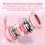 ONIKUMA B90 RGB Lighting Wireless Bluetooth Headphone (Pink) 6