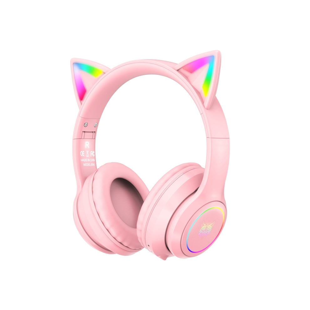 Onikuma B90 Rgb Lighting Wireless Bluetooth Headphone (Pink) Pink 664689827831