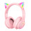 ONIKUMA B90 RGB Lighting Wireless Bluetooth Headphone (Pink) 2