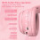 ONIKUMA B90 RGB Lighting Wireless Bluetooth Headphone (Pink) 4
