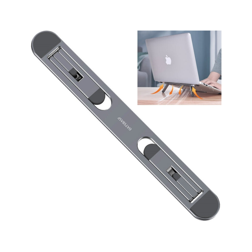 Oatsbasf Portable Storage Foldable Notebook Computer Bracket Heightening Fan Heater(Gray) Gray 8431777760286