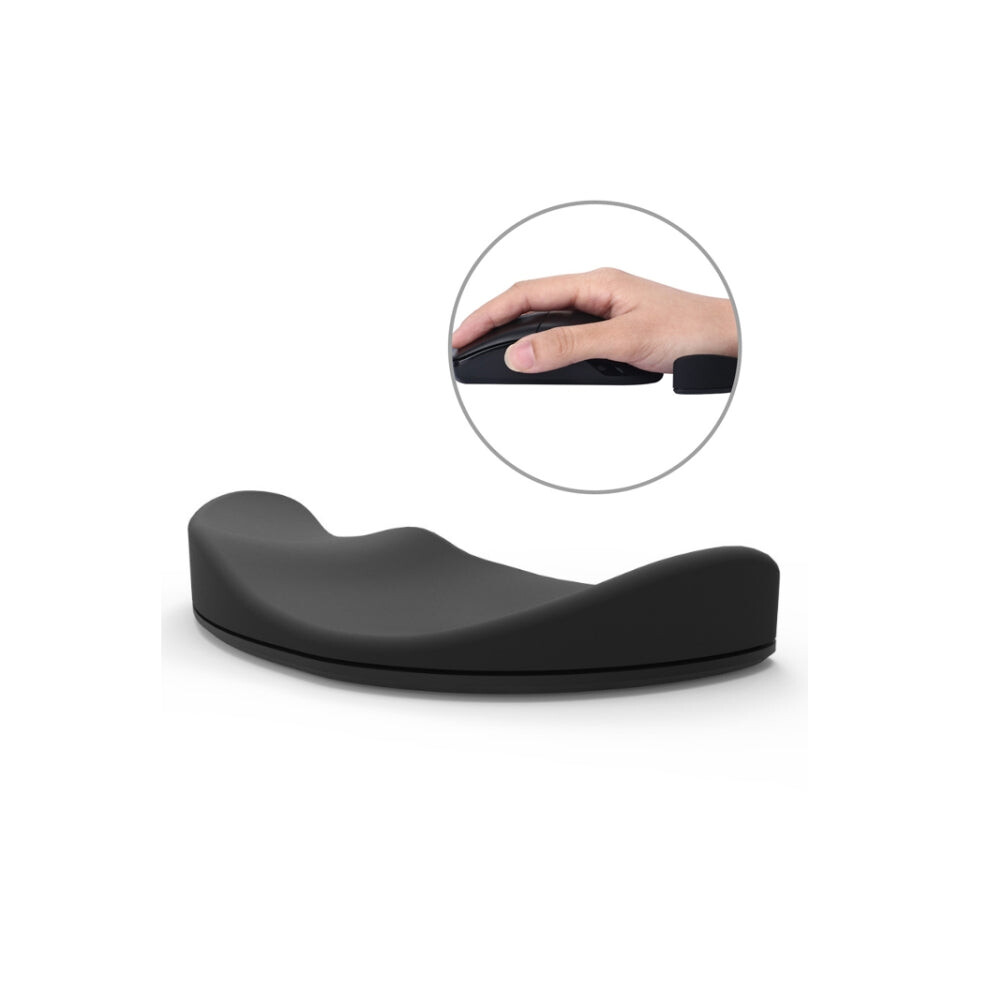 Silicone Wrist Support Mouse Pad Mobile Palm Rest Office Hand Rest Right Hand Version Black 8431777792874