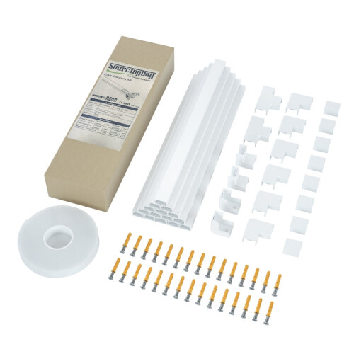 XCS01 Customizable Cable Concealer Cover Wire Organizer Set 1