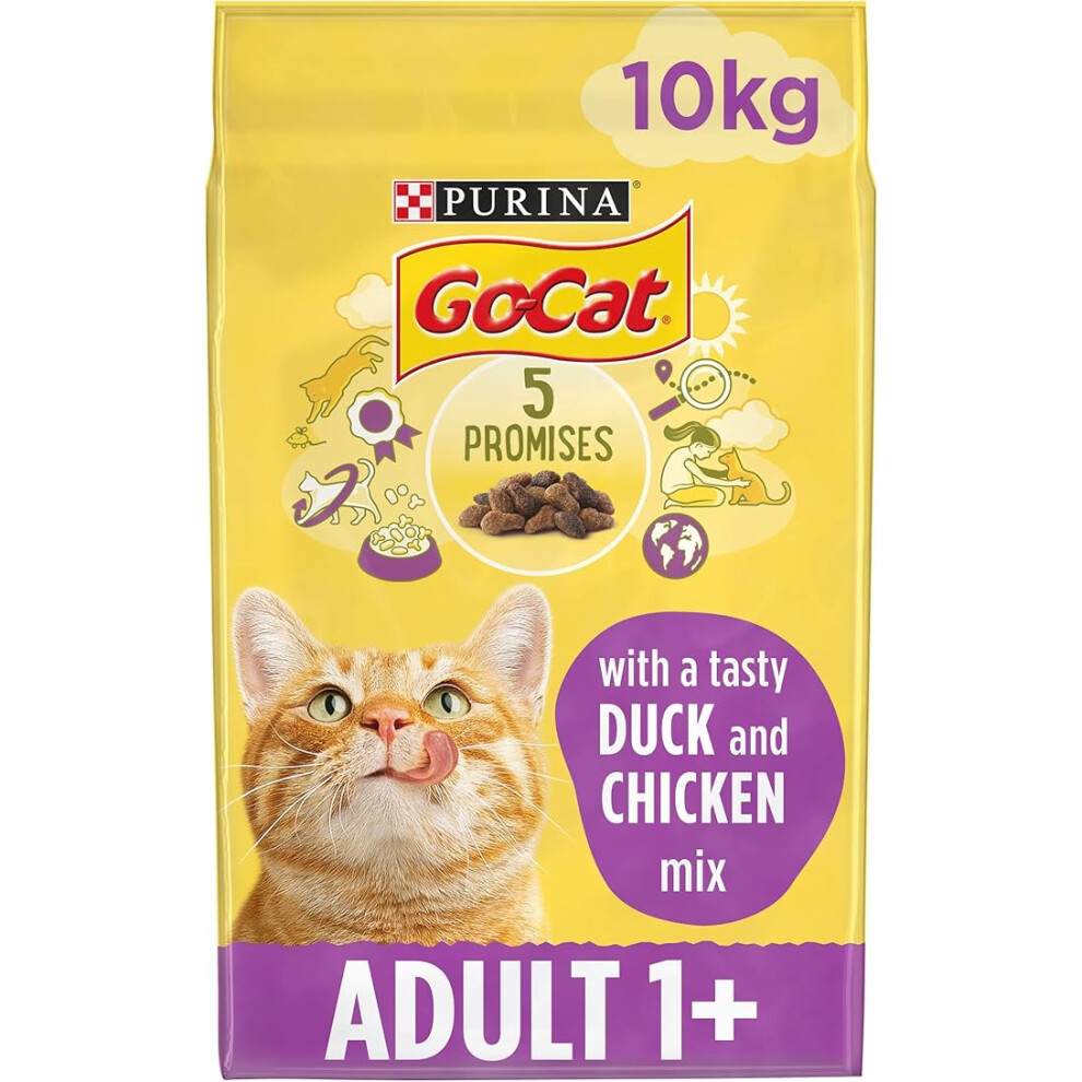 Go-Cat Adult Chicken & Duck Dry Cat Food 10kg (Packaging may vary)