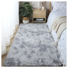 (60cm x 220cm (2ft x 7ft 3")- Runner Rug) Non Slip Silver Rugs Living Room Carpets Doormats