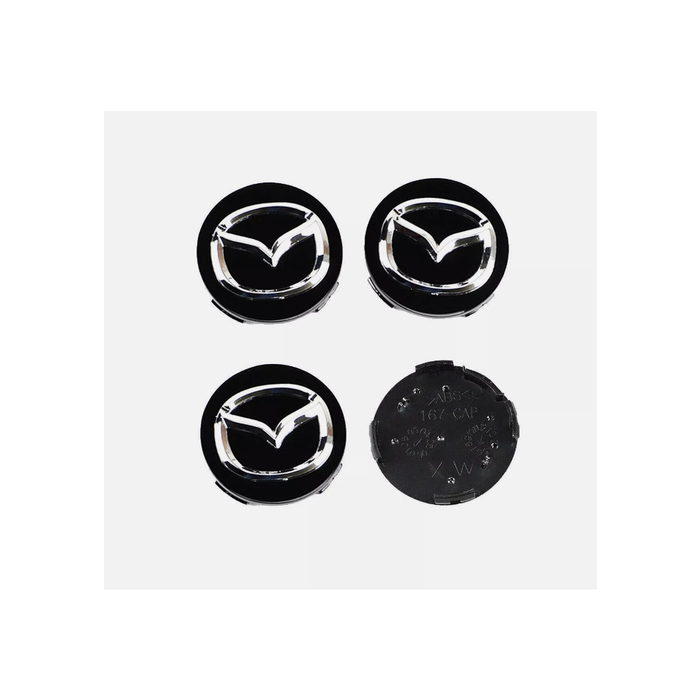 4Pcs 56Mm Car Wheel Center Caps Hub Caps For Mazda 2 3 5 6 Mx-5 Cx-5 7 9 Black 4142340563435