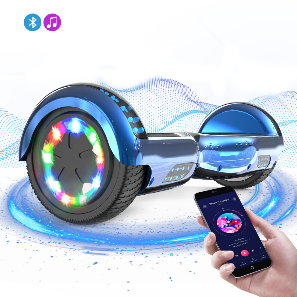 Rcb Blue/Light () 6.5"Hoverboard For Kids Riding Scooter Led Size 6
