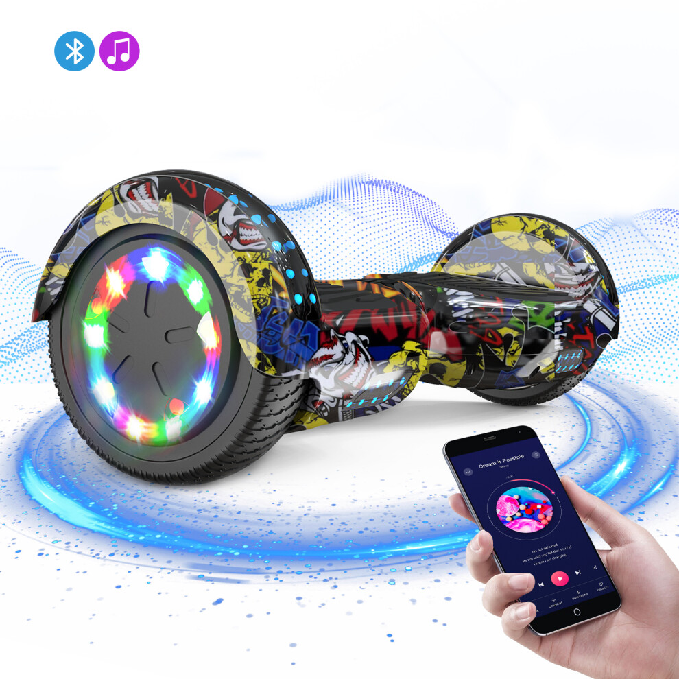 Rcb Light (Hippop) 6.5"Hoverboard For Kids Riding Scooter Led Size 6
