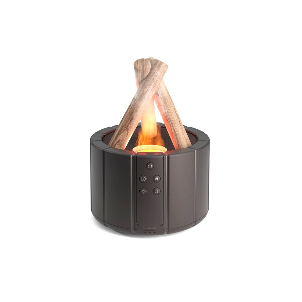 (Black) Campfire Aromatherapy Machine Home Aromatherapy Machine Essential Oil Aromatherapy Flame Humidifier Home Deco-image-OPC-PF9BBP7-NEW