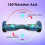 RCB (Cyan) 6.5"Hoverboard for Kids Riding Scooter LED Light 6