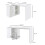 Homcom HOMCOM Computer Desk Table Workstation L Shape File Cabinet White Home Office 2