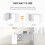 Homcom HOMCOM Computer Desk Table Workstation L Shape File Cabinet White Home Office 5