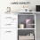 Homcom HOMCOM Computer Desk Table Workstation L Shape File Cabinet White Home Office 3