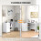 Homcom HOMCOM Computer Desk Table Workstation L Shape File Cabinet White Home Office 4