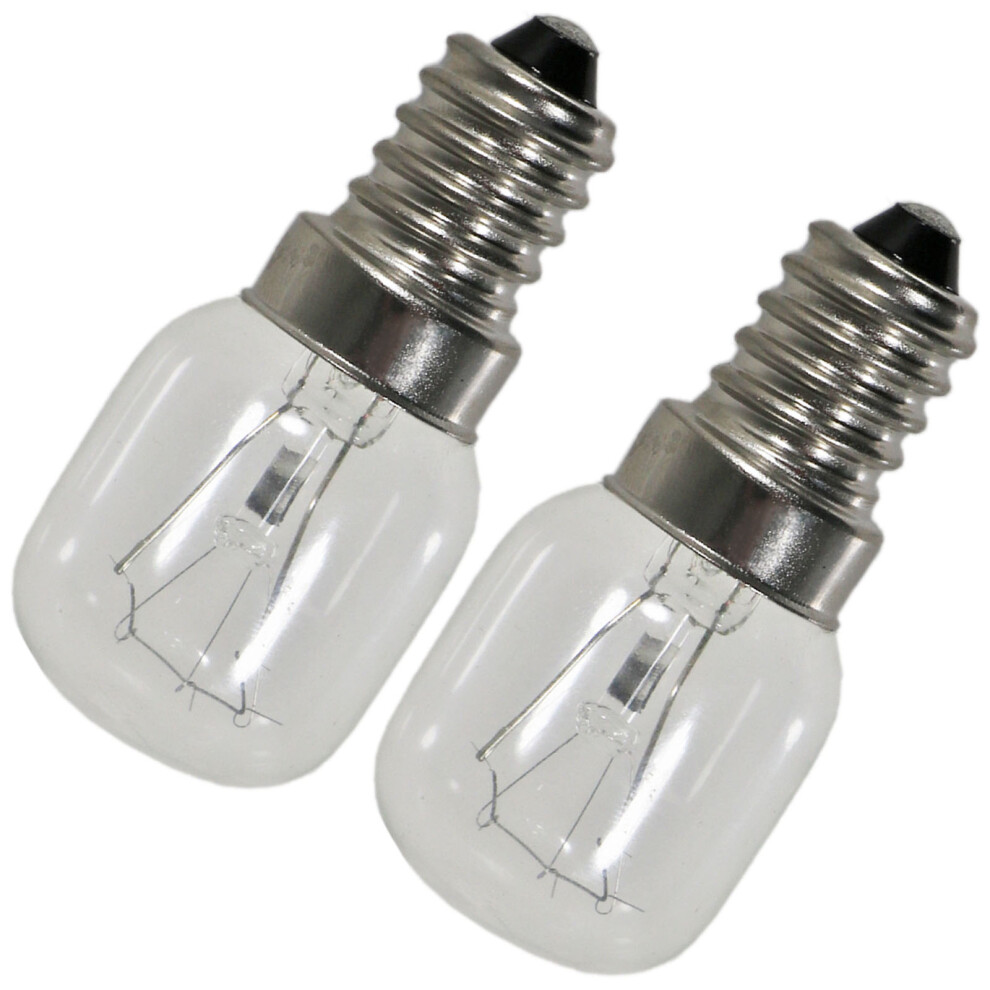 SPARES2GO Light Bulb Lamp for Stoves Oven Cooker (Pack of 2, 25w, SES, E14)