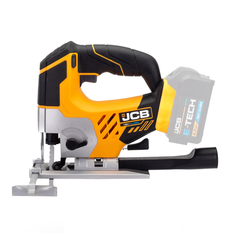 JCB 18V Cordless Jigsaw Li-ion 2Ah-5Ah Battery, 0-45 Degrees Cutting Positions21-18JS-B