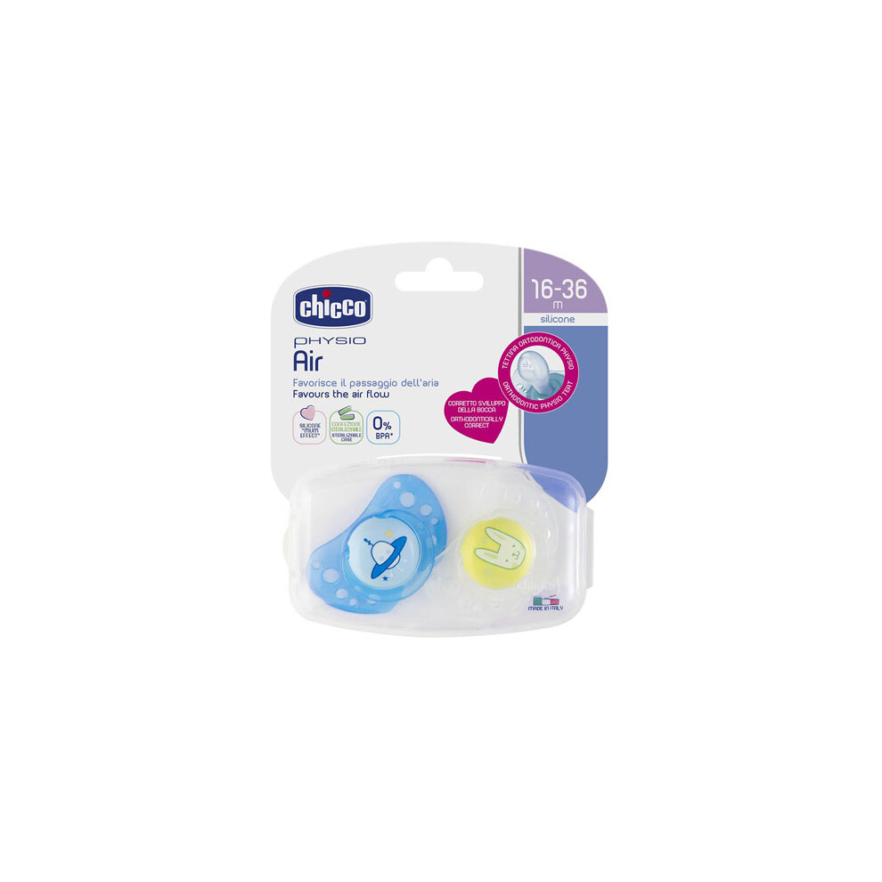 Chicco Boys Soother Physio Air 16-36 Months 2Pk ()