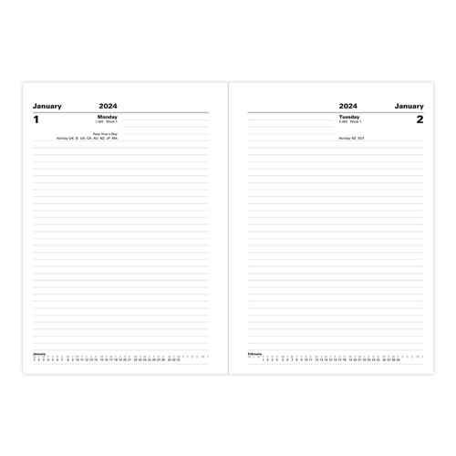 Letts Letts 2024 Standard A5 Day to Page Diary (Blue) 2