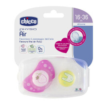 Chicco Chicco Soother Physio Air 16-36 Months 2pk (Girl)