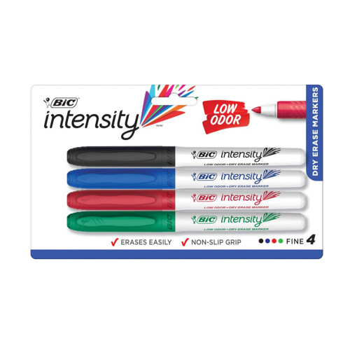 BIC Bic Great Erase Grip Whiteboard Marker (Pack of 4)