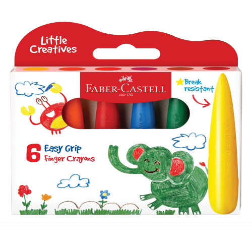 Faber-Castell Faber-Castell Little Creatives Easy Grasp Figure Crayons 6pc