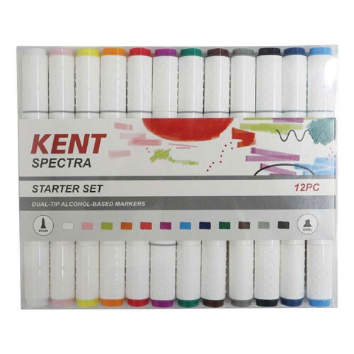 Kent Spectra Graphic Design Marker Set 12pcs (Starter)