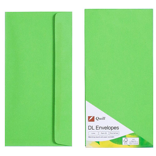 Quill DL 80gsm Envelope 25pcs (Lime) 1