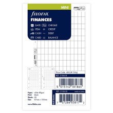 Filofax Filofax Mini Finances Refill 20pk (White)