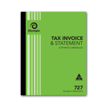 Olympic No 727 Triplicate Tax Invoice & Statement (50 Leaf)
