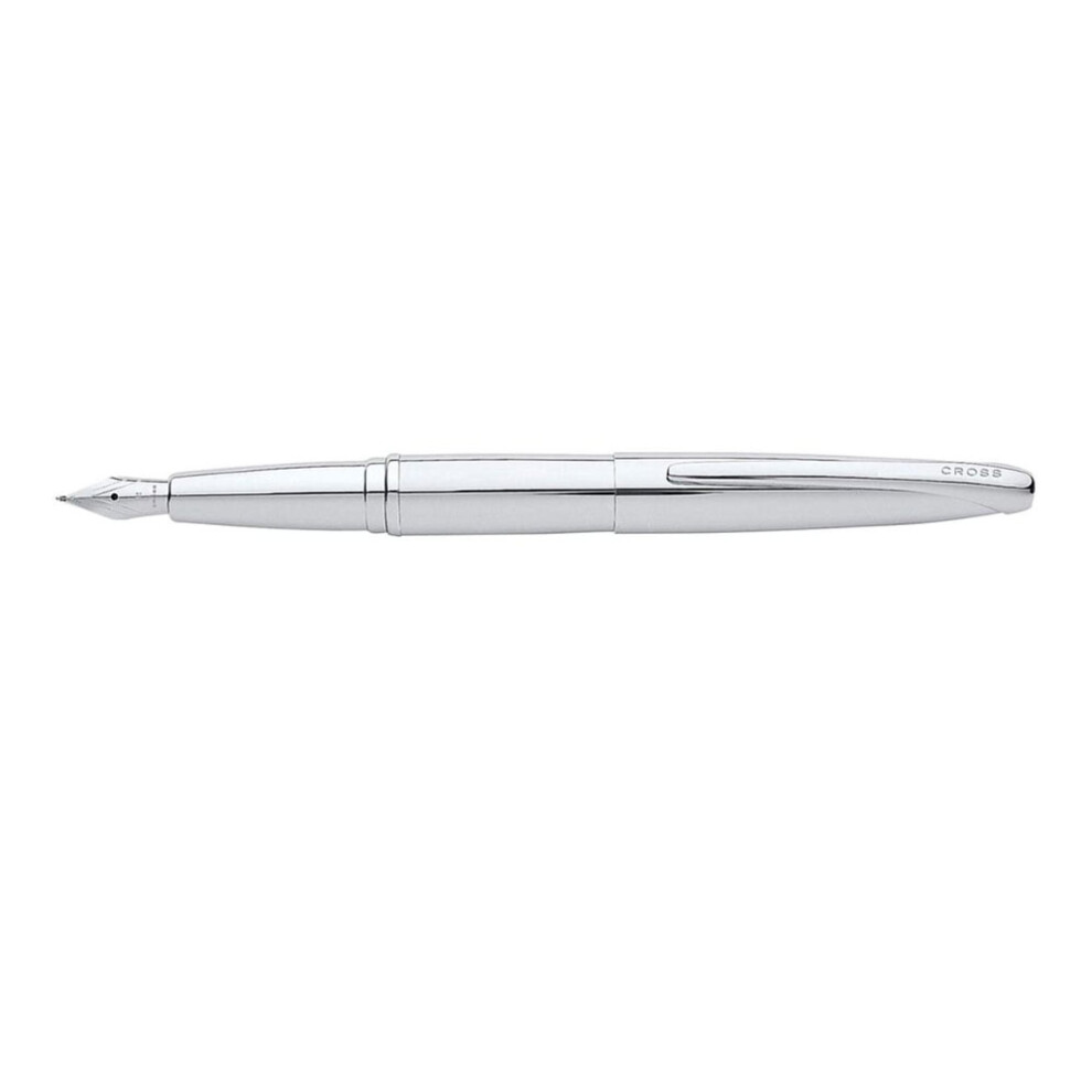 Silver Cross Cross Cross Atx Pure Chrome Fountain Pen