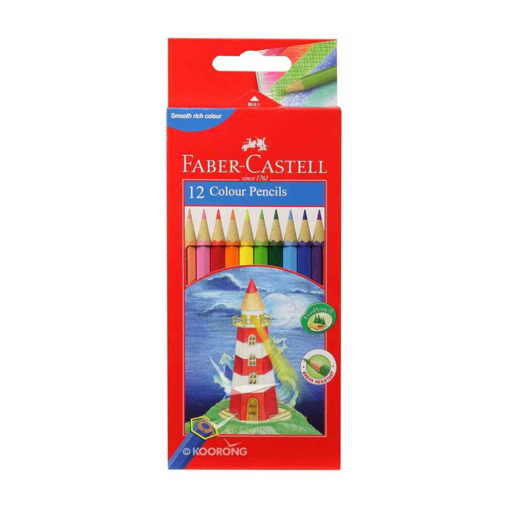Faber-Castell Hexagonal Coloured Pencil (Pack Of 12)