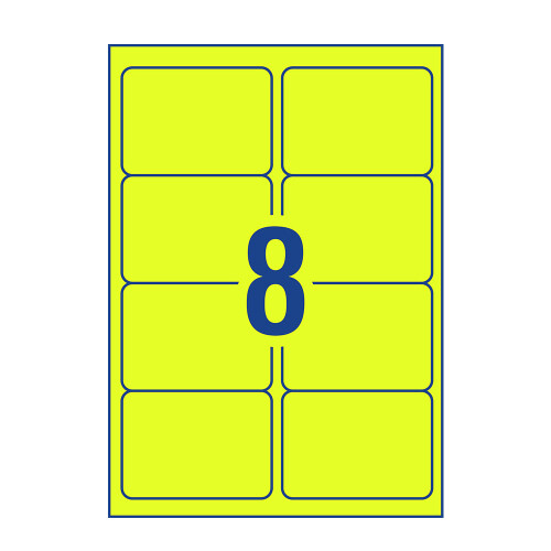 Avery High Visibility Fluoro Address and Shipping Label