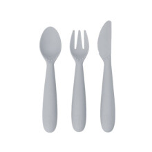 Ezpz EZPZ Happy Utensils (Pewter)