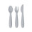 Ezpz EZPZ Happy Utensils (Pewter) 1