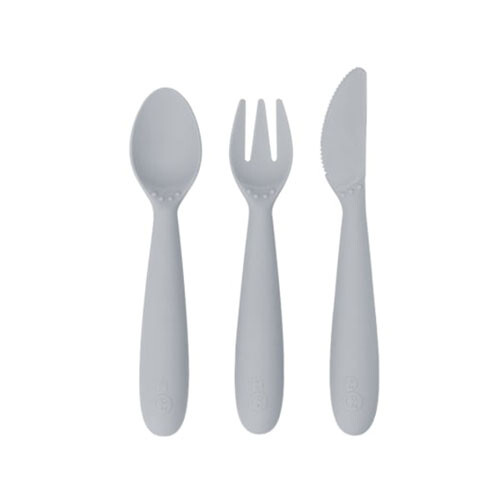 Ezpz EZPZ Happy Utensils (Pewter)