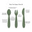 Ezpz EZPZ Happy Utensils (Olive) 3