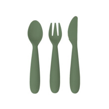 Ezpz EZPZ Happy Utensils (Olive)